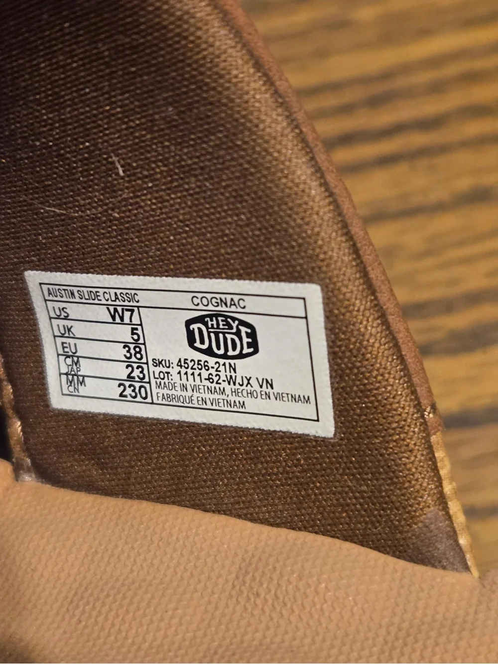 Hey Dude Cognac Brown Slip-On Austin Style